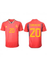 Fotbalové Dres Španělsko Daniel Carvajal #20 Domácí Oblečení MS 2022 Krátký Rukáv